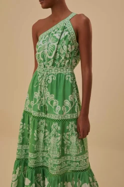 FARM Rio Green Sweet Garden Maxi Dress New