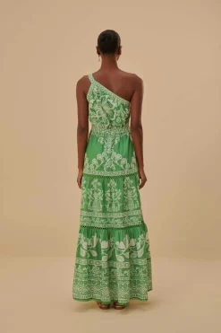 FARM Rio Green Sweet Garden Maxi Dress New