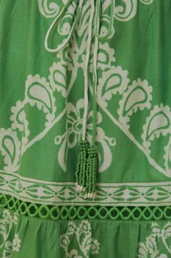 FARM Rio Green Sweet Garden Maxi Dress New
