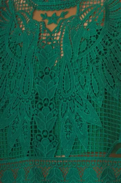 FARM Rio Green Toucans Guipure Sleeveless Top Online