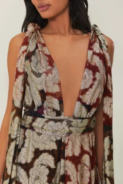FARM Rio Jacquard Lurex Sleeveless Maxi Dress Online