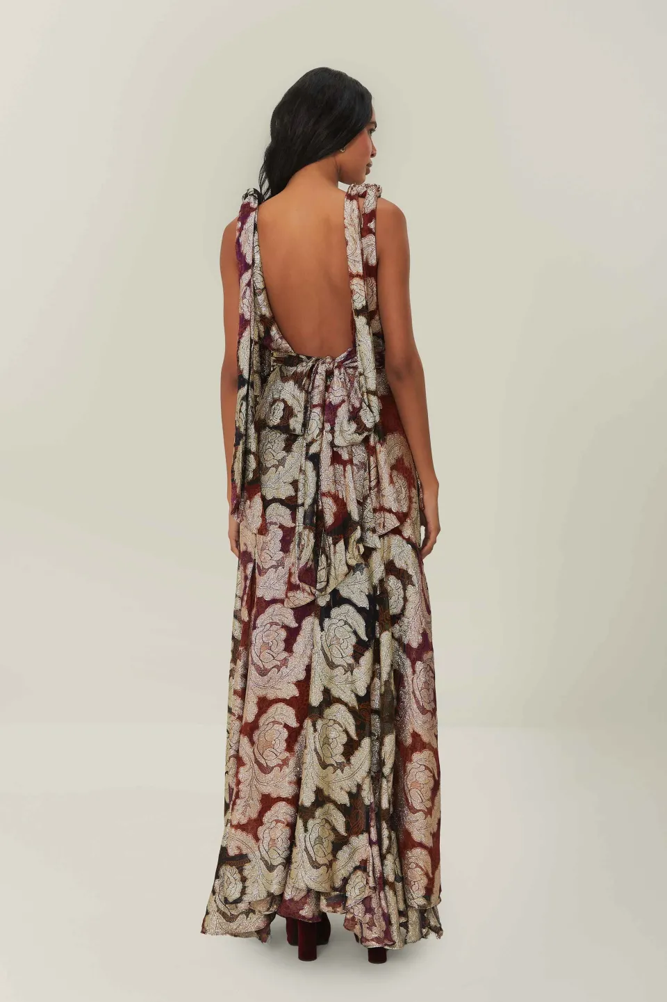 FARM Rio Jacquard Lurex Sleeveless Maxi Dress Online