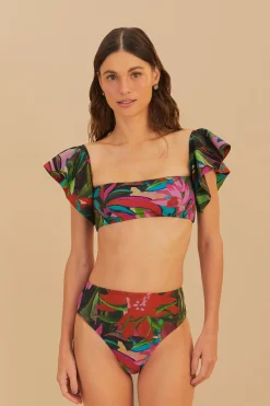 FARM Rio Jardin De Reve Ruffle Bikini Top Clearance