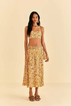 FARM Rio Light Pink Star Fruit Crop Top