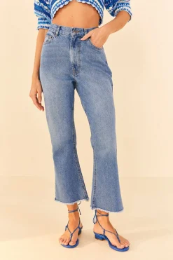 FARM Rio Light Wash Carrot Denim Pants Clearance