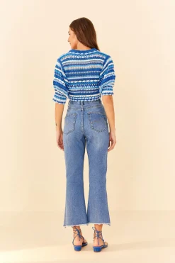 FARM Rio Light Wash Carrot Denim Pants Clearance