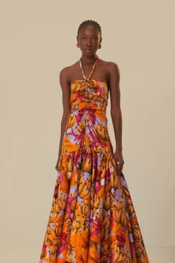 FARM Rio Lilac Banana Forest Organic Cotton Maxi Dress Sale