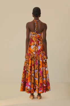 FARM Rio Lilac Banana Forest Organic Cotton Maxi Dress Sale