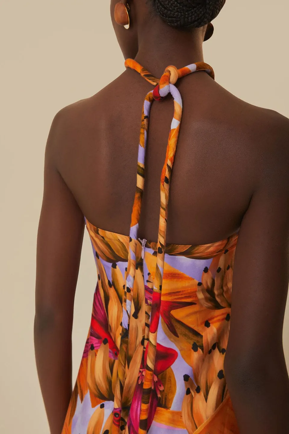 FARM Rio Lilac Banana Forest Organic Cotton Maxi Dress Sale