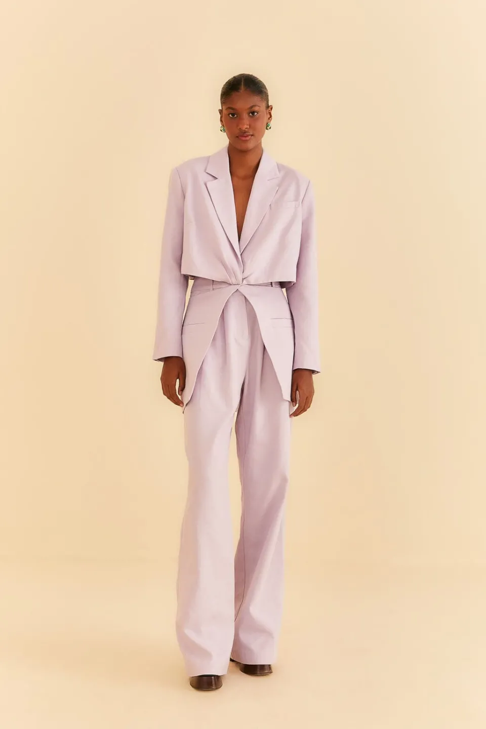 FARM Rio Lilac Cut Out Blazer New
