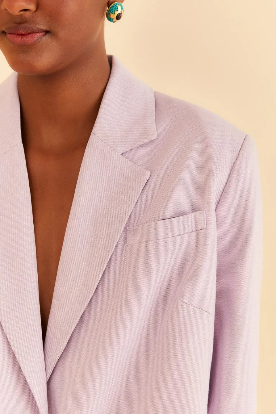 FARM Rio Lilac Cut Out Blazer New