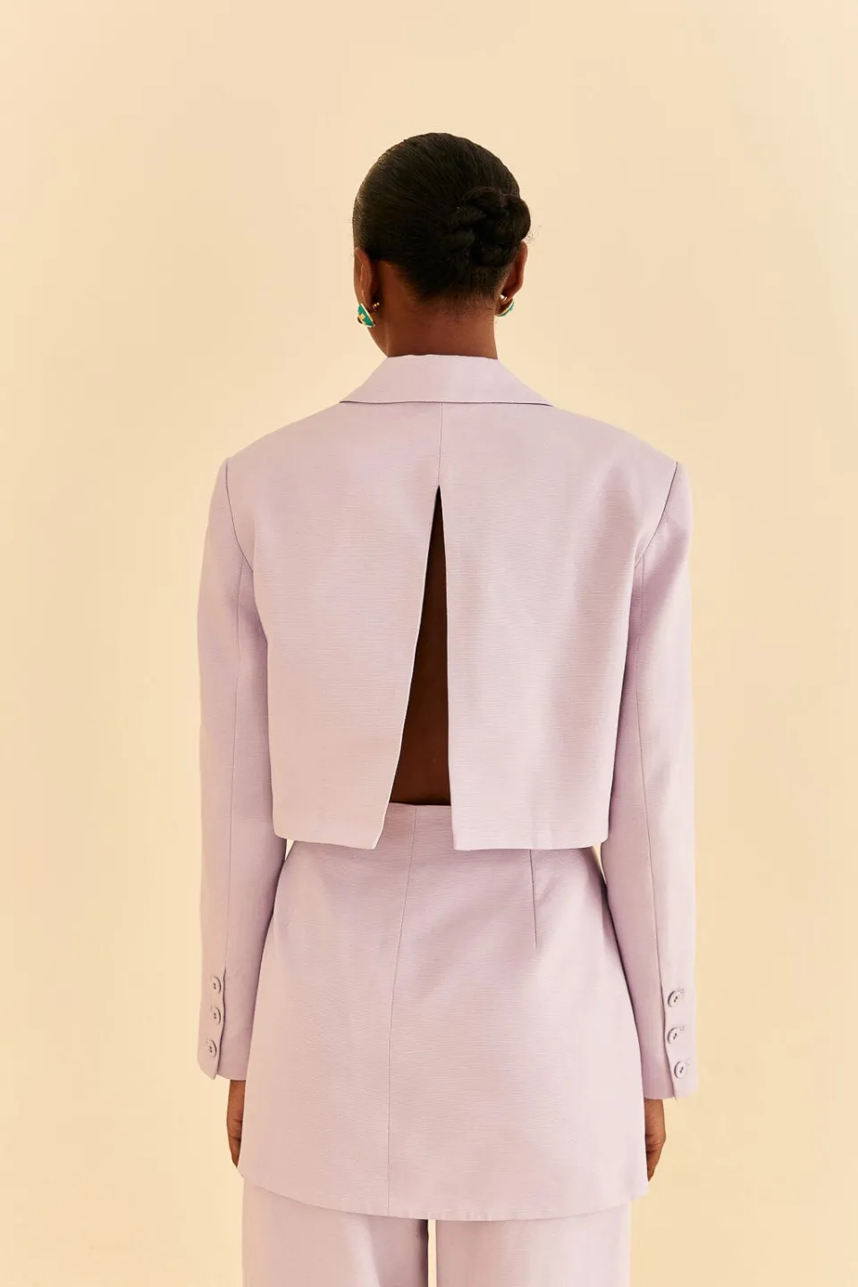 FARM Rio Lilac Cut Out Blazer New