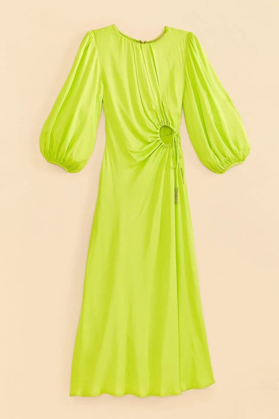 FARM Rio Lime Circle Cut Out Lenzing™ Ecovero™ Viscose Midi Dress Sale
