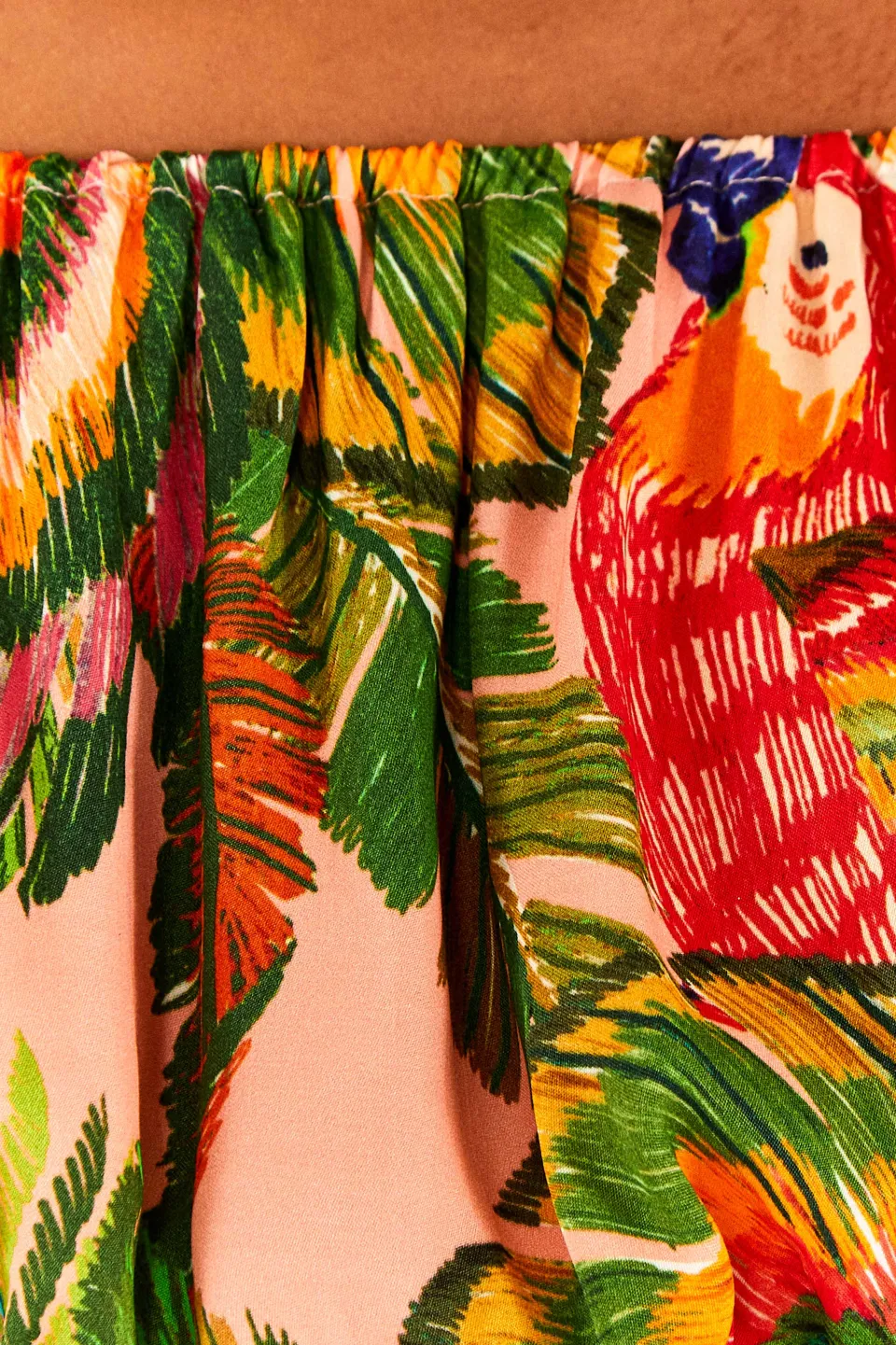 FARM Rio Macaw Leaves Off Shoulder Crop Top Outlet