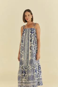 FARM Rio MAXI DRESS | Blue Pineapple Garden Print Best