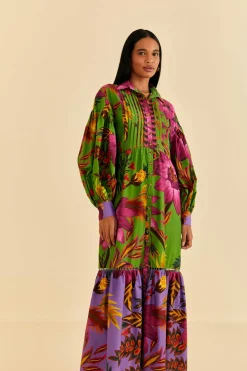 FARM Rio Maxi Flowers Organic Cotton Maxi Dress Outlet