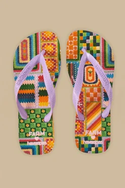 FARM Rio Mixed Crochet Havaianas Sandals Discount