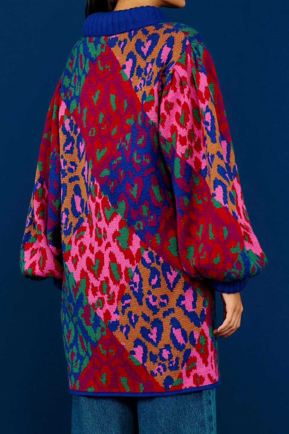 FARM Rio Mixed Leopard Pop Sweater Dress Sale