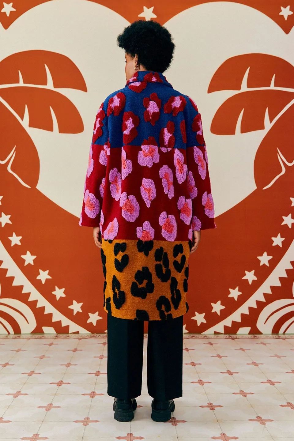 FARM Rio Mixed Leopards Fleece Coat Online