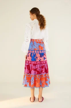 FARM Rio Mixed Living Nature Skirt New