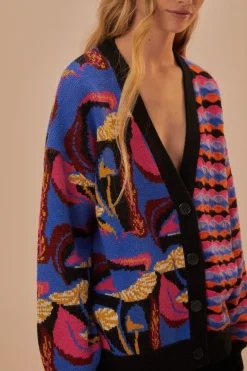 FARM Rio Mixed Mushrooms Knit Cardigan Best