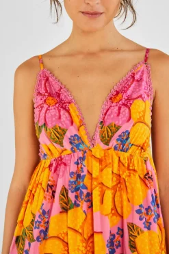 FARM Rio Mixed Pink Prints Maxi Dress Discount