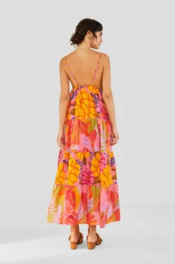FARM Rio Mixed Pink Prints Maxi Dress Discount