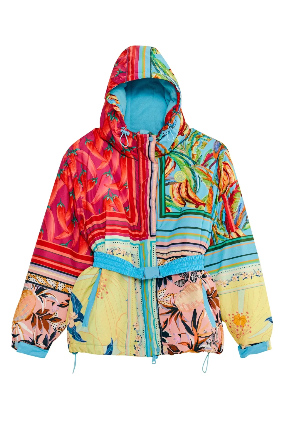 FARM Rio Mixed Scarves Ski Puffer Jacket
