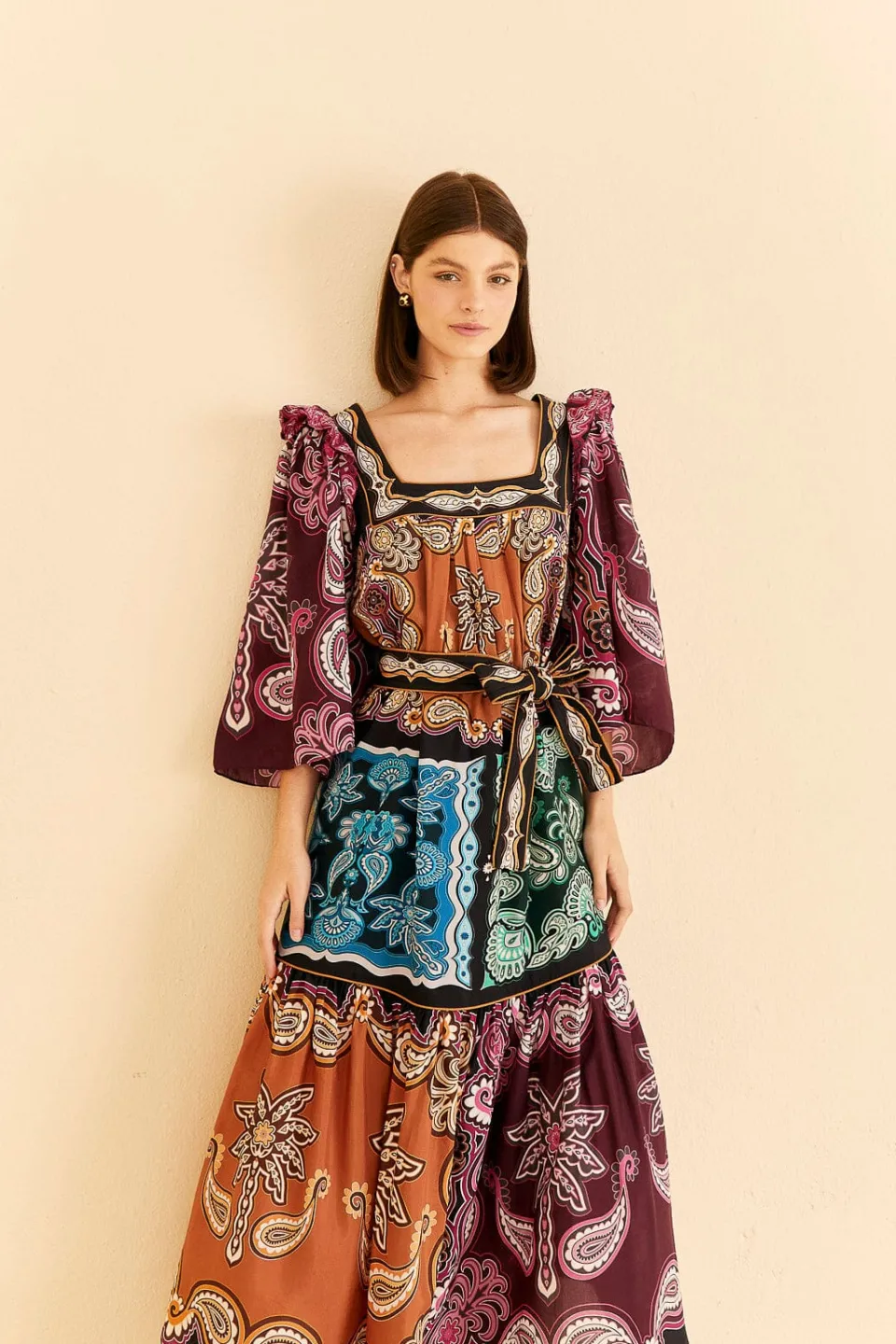 FARM Rio Multicolor Sweet Mermaids Midi Dress Clearance