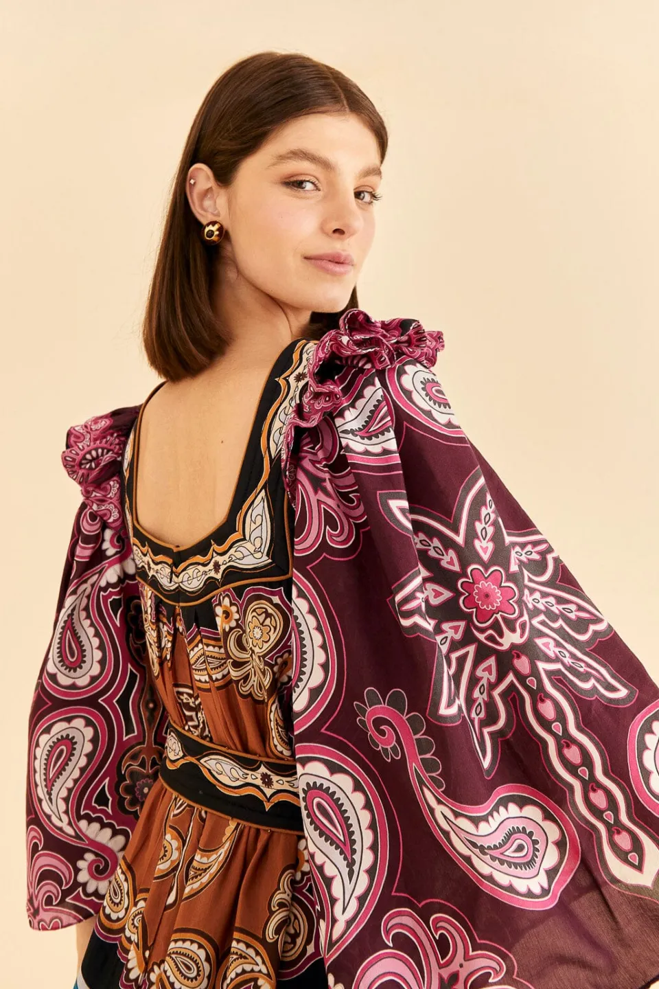 FARM Rio Multicolor Sweet Mermaids Midi Dress Clearance