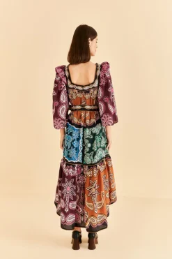 FARM Rio Multicolor Sweet Mermaids Midi Dress Clearance