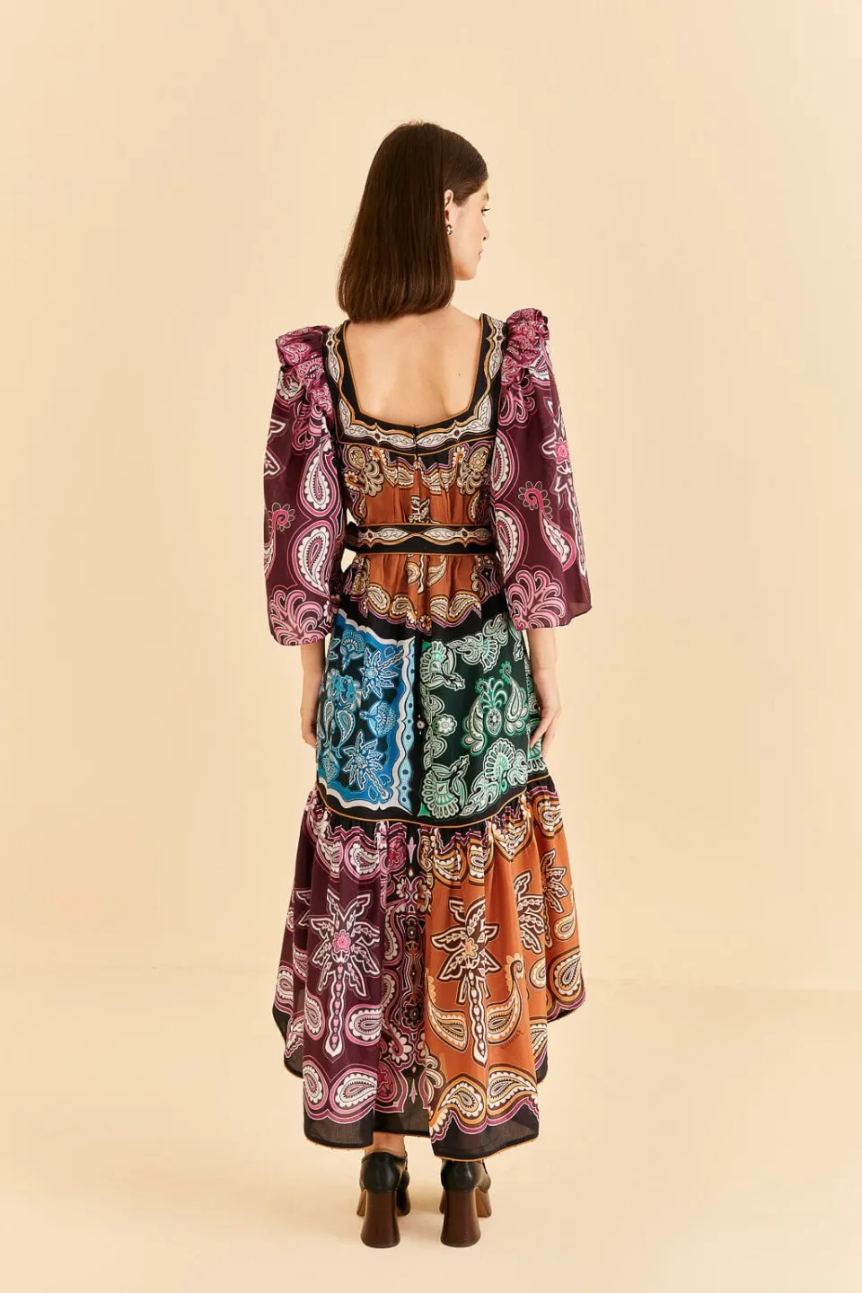 FARM Rio Multicolor Sweet Mermaids Midi Dress Clearance