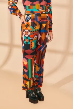 FARM Rio Multicolor Tropical Shapes Pants Discount