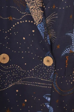 FARM Rio Navy Blue Night Jungle Blazer Discount