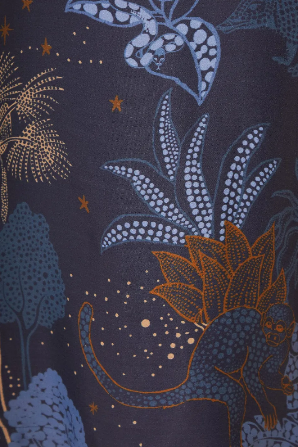 FARM Rio Navy Blue Night Jungle Flare Pants Outlet
