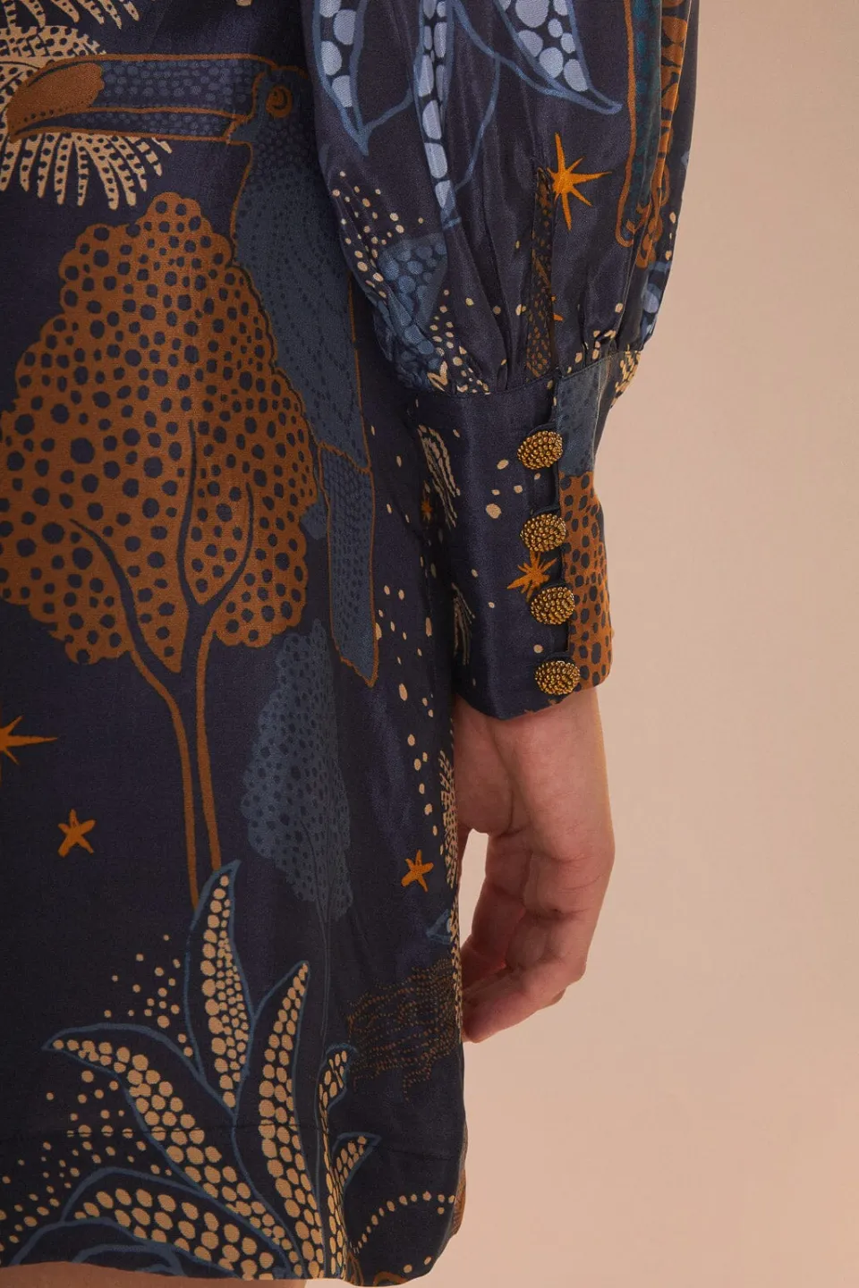 FARM Rio Navy Blue Night Jungle Mini Dress Online