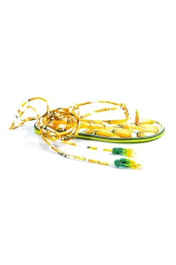 FARM Rio Off White Peppers Lace Up Flat Sandal Hot