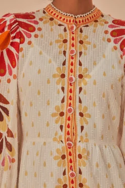 FARM Rio Off-White Ainika Flowers Maxi Dress Outlet