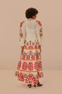 FARM Rio Off-White Ainika Flowers Maxi Dress Outlet
