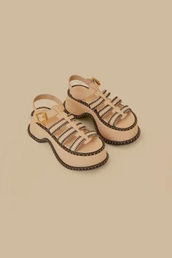 FARM Rio Off-White Artisanal Fisherman Platform Sandal Online