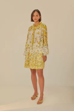 FARM Rio Off-White Azaleia Blouse Outlet