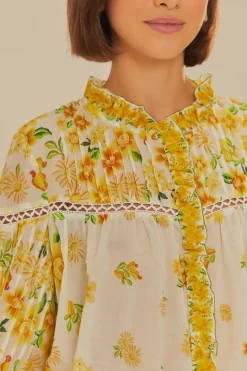 FARM Rio Off-White Azaleia Blouse Outlet