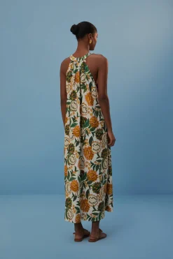 FARM Rio Off-White Biriba Maxi Dress New