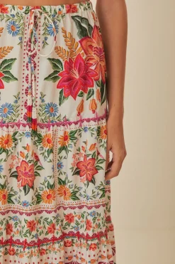 FARM Rio Off-White Bloom Garden Maxi Skirt Best