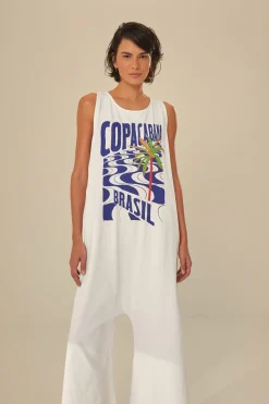 FARM Rio Off-White Copacabana Jersey Jumpsuit Online