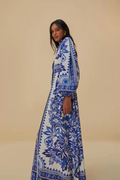 FARM Rio Off-White Flora Tapestry Lenzing™ Ecovero™ Euroflax™ Maxi Dress Clearance