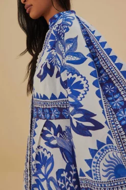 FARM Rio Off-White Flora Tapestry Lenzing™ Ecovero™ Euroflax™ Maxi Dress Clearance