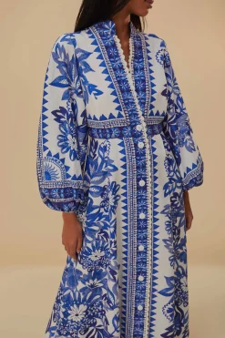 FARM Rio Off-White Flora Tapestry Lenzing™ Ecovero™ Euroflax™ Maxi Dress Clearance