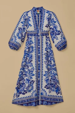 FARM Rio Off-White Flora Tapestry Lenzing™ Ecovero™ Euroflax™ Maxi Dress Clearance