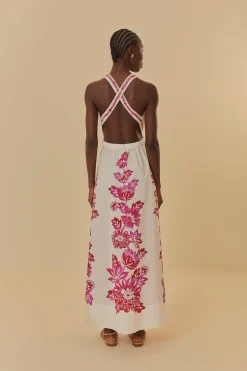 FARM Rio Off-White Flowerful Birds Maxi Dress Outlet